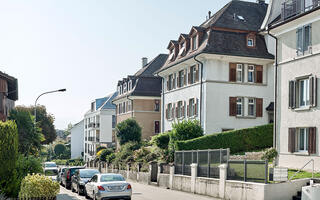 Bahnhofstrasse, Rüschlikon, Strassenzeile, Fischer Architetken AG Zürich