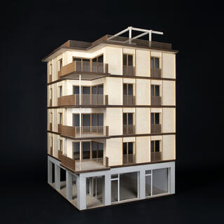 Modell Fassade, Genossenschaftssiedlung Lerchenhalde Zürich, Fischer Architekten AG