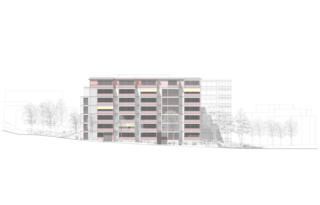 Ansicht West Alte Landstrasse Kloten, Ansicht, Fischer Architekten AG