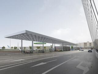 Tankstelle, Flughafen, Fischer Architekten AG